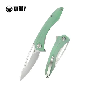 Nóż składany Kubey Merced Jade G10, Beadblasted AUS-10 by Sherif Manganas (KU345D) - Noże - miniaturka - grafika 1