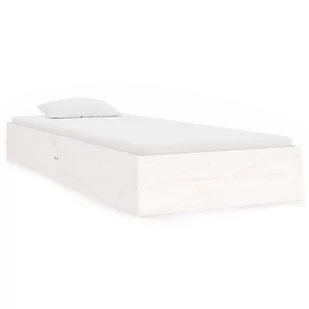 Lumarko Rama łóżka, biała, lite drewno, 75x190 cm, pojedyncza - Łóżka - miniaturka - grafika 3