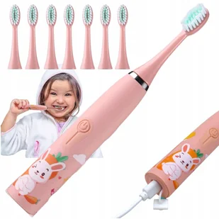 Szczoteczka Soniczna Elektryczna Dla Dzieci 8 Końcówek USB - Szczoteczki do zębów dla dzieci - miniaturka - grafika 1