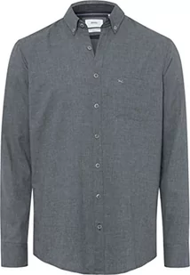 BRAX Męska koszula w stylu Daniel U Light Flanell Uni prosta koszula flanelowa koszula z kołnierzem button-down, Coal, L - Koszule męskie - miniaturka - grafika 1