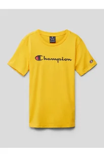 T-shirt z nadrukiem z logo - Champion - Koszulki i topy damskie - miniaturka - grafika 1