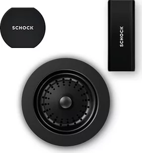 Elementy do zlewozmywaka SCHOCK w kolorze PURO czarny mat (629392PUR) - Syfony - miniaturka - grafika 1