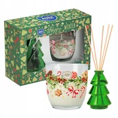 Świece - Świeca zapachowa parafinowa Radosna Zima Aura leśny zapach - miniaturka - grafika 1