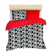 Pościel - pościel z polaru 160x220 + 2 poszewki P 307-8 DUO dalmatyńczyk / czerwony - miniaturka - grafika 1