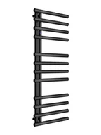 Grzejniki łazienkowe - INSTAL PROJEKT Grzejnik METRICO 134x50 cm Czarny Mat D 327W Roz 5cm 10 Bar - miniaturka - grafika 1