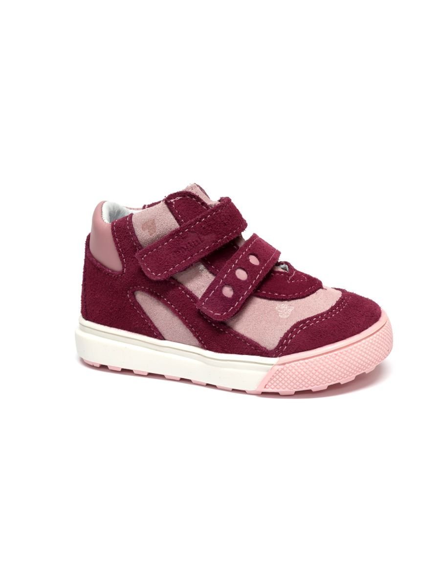 Dziewczęce sneakersy z wysoką cholewką bordowe Renbut r.25