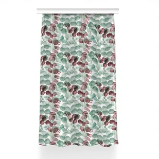 Gotowa zasłona Kwiatowy wzór do salonu 150x230 cm, Fabricsy - Zasłony - miniaturka - grafika 1