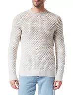 Swetry męskie - Jack&JONES Men's JPRBLASTEEN Gradient Knit Crew Neck sweter męski, beżowy, XXL - miniaturka - grafika 1