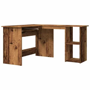 vidaXL Biurko narożne, stare drewno, 120x140x75 cm - Biurka vidaXL Biurko narożne, stare drewno, 120x140x75 cm - Biurka - miniaturka - grafika 1