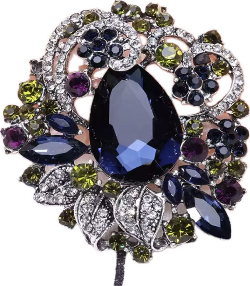 Broszka Midnight Royal Crystal luxury Vintage Brooch