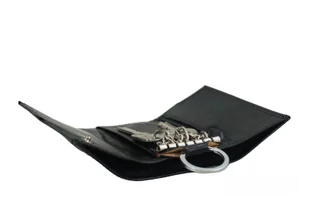 Etui skórzane na klucze / portfel - Czarne - Etui na klucze - miniaturka - grafika 7