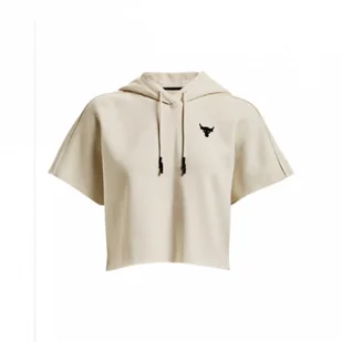 Damska bluza treningowa UNDER ARMOUR UA Project Rock SS Fleece Hde - Kurtki i kamizelki sportowe damskie - miniaturka - grafika 1