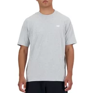 Koszulki sportowe męskie - Koszulka New Balance MT41509AG - szara - miniaturka - grafika 1