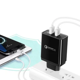 Ugreen ładowarka sieciowa Quick Charge 3.0 2x USB 30W 3A biały (30922) - Ładowarki do telefonów - miniaturka - grafika 5