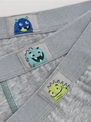 Skarpetki dla dzieci - Reserved - Bawełniane bokserki 3 pack - ciemnoszary - miniaturka - grafika 1