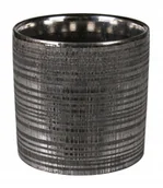 Donice - Osłonka ceramiczna ARNE 13,5 x 13,5 x 13 cm srebrna - miniaturka - grafika 1