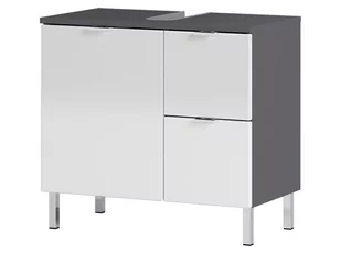 Biało-szara szafka pod umywalkę Germania Mauresa, szer. 60 cm - Szafki łazienkowe - miniaturka - grafika 2