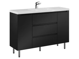 Szafka Stojąca Z Umywalką ETH 120 cm D - Czarny Mat - Szafki łazienkowe - miniaturka - grafika 1