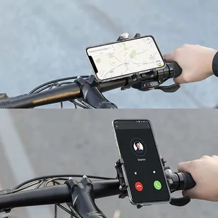 Uchwyt rowerowy RockBros 699-BK na kierownicę do telefonu na rower motor hulajnogę Czarny - Akcesoria rowerowe - miniaturka - grafika 4