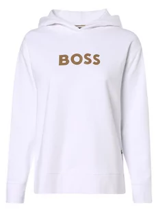 BOSS - Damska bluza z kapturem  C_Edelight_1, biały - Bluzy damskie - miniaturka - grafika 1