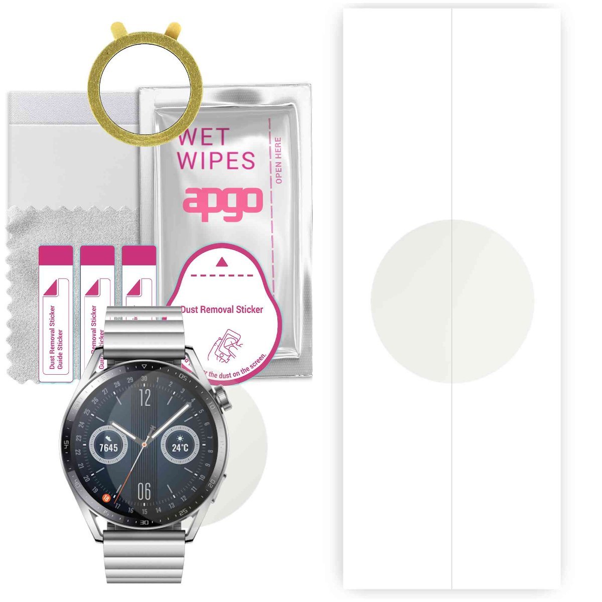 1x Folia hydrożelowa MATOWA do Huawei Watch GT 3 46mm Elite - apgo Smartwatch Hydrogel MATTE Protection Ochrona na ekran smartwatcha