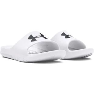 Klapki UNDER ARMOUR UA CORE PTH SL 3021286-100 – Biały - Klapki i japonki damskie - miniaturka - grafika 1