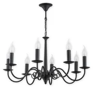 Lampy sufitowe - Lemir Asti żyrandol 8 pł. / czarny matowy O2898 W8 CZA - miniaturka - grafika 1