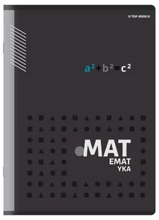 TOP-2000 Zeszyt matma A5 60k 70g kratka z marginesem 400150671 400150671 - Zeszyty szkolne - miniaturka - grafika 1