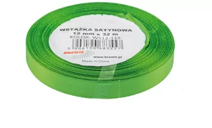 Brewis Wstążka dekoracyjna satynowa 12mmx32m zielona 115 - Pasmanteria - miniaturka - grafika 1