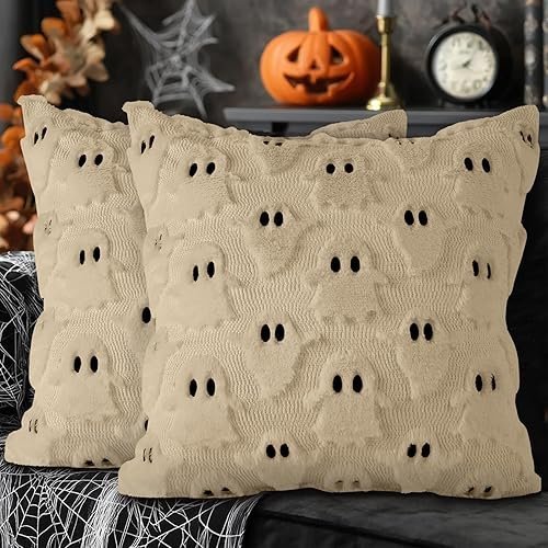 Poszewki na poduszki pluszowe Halloween 50x50 cm 2 szt.