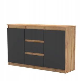 Komoda Wotan Antracyt z szufladami Duza Szafka Aga 120cm do Sypialni Kolor - Komody Komoda Wotan Antracyt z szufladami Duza Szafka Aga 120cm do Sypialni Kolor - Komody - miniaturka - grafika 1