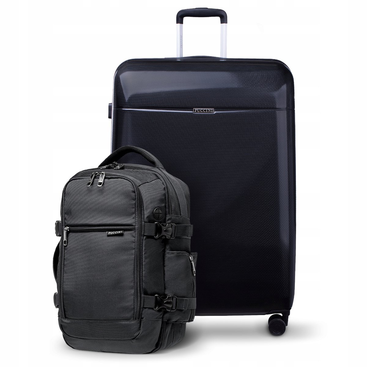 Walizka Duża Podróżna PC + Plecak do Samolotu EasyPack Zestaw na Prezent