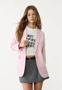 Stradivarius Marynarka regular fit Pastelowy róż S - Marynarki i żakiety damskie - miniaturka - grafika 1