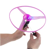 Zabawki i gry sportowe - LATAJĄCY DYSK WYRZUTNIA ŚMIGŁO ŚWIECĄCE RGB DUŻE HELIKOPTER - miniaturka - grafika 1