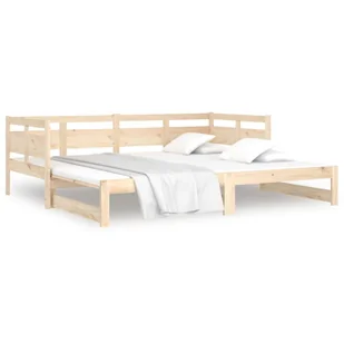 Lumarko Łóżko rozsuwane, lite drewno sosnowe, 2x(80x200) cm - Łóżka - miniaturka - grafika 6
