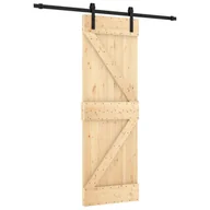 Drzwi wewnętrzne - Drzwi przesuwne z osprzętem, 70x210 cm, lite drewno sosnowe  8721012080249 - miniaturka - grafika 1