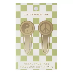 Zakładki do książek metalowe 2szt - Peace Yin Yang - Designworks Ink - Zakładki do książek - miniaturka - grafika 1