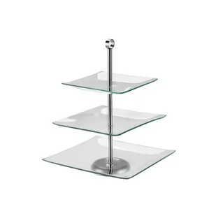 Tadar VERONIKA PATERA SZKLANA NA TORT CIASTO MUFFINY KWADRATOWA 3-POZIOMOWA 20/25/29 CM - Tace i patery - miniaturka - grafika 1