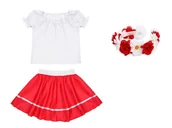 Dresy i komplety dla dziewczynek - ZESTAW NARODOWY BIAŁO-CZERWONY 116-128 3el - miniaturka - grafika 1