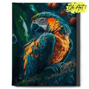 Malowanie po numerach - Obraz Malowanie po numerach NA RAMIE, 40x50, Piękna papuga | Oh Art! - miniaturka - grafika 1