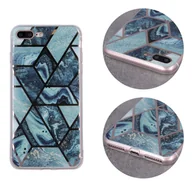 Etui i futerały do telefonów - NoName Nakładka Geometric Marmur do Samsung S20 ciemnoniebieska 76096 - miniaturka - grafika 1