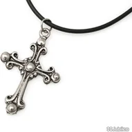 Wisiorki - WISIOREK KRZYŻ GOTYCKI gothic kauczuk styl gotycki gotyk symbole chrześcijańskie (aj131) - miniaturka - grafika 1