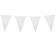 Obrusy i serwetki - Girlanda flagi białe 10m - miniaturka - grafika 1