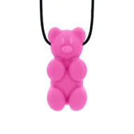 Gryzaki dla dzieci - ARK Gummy Bear - Gryzak Naszyjnik w kształcie Misia Różowy - Miękki - miniaturka - grafika 1