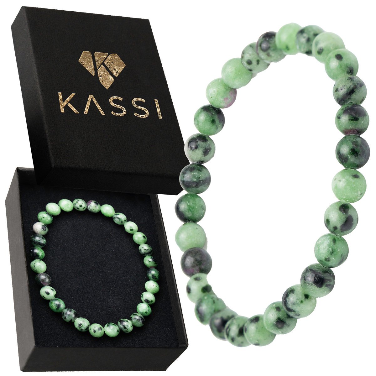 Bransoletka z naturalnym kamieniem epidotowym - biżuteria z minerałów