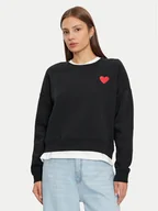 Bluzy damskie - Vero Moda Bluza Maly 10329164 Czarny Oversize - miniaturka - grafika 1