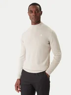 Swetry męskie - KARL LAGERFELD Golf 655002 554399 Beżowy Slim Fit - miniaturka - grafika 1