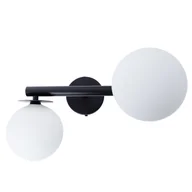 Lampy ścienne - Kinkiet ścienny Avola czarno-biały 2xG9x12W wym: 19 x 31 x 25 cm szkło IP20 SIGMA - miniaturka - grafika 1
