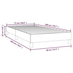 Łóżko kontynentalne, jasnoszare, 80x200 cm, obite aksamitem Lumarko - Łóżka - miniaturka - grafika 10