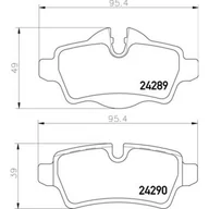 Klocki hamulcowe - Klocki hamulcowe - komplet BREMBO P 06 103 - miniaturka - grafika 1